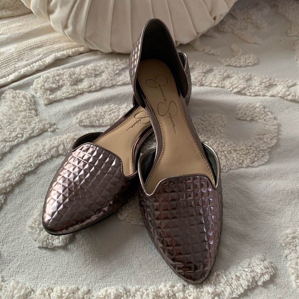 Jessica Simpson Metallic Flats